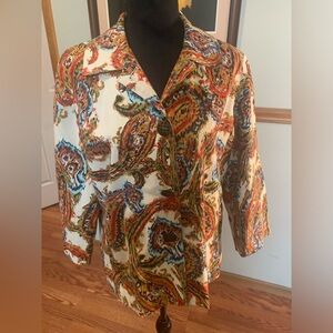 Beautiful & Colorful Chico’s Jacket  size 2